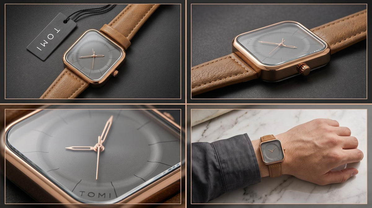 TOMI T093 (Rose gold case with Gray dial)