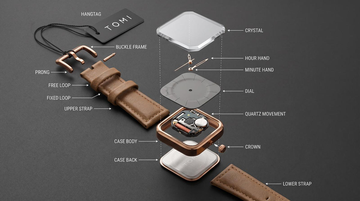 TOMI T093 (Rose gold case with Gray dial)