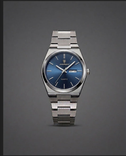 POEDAGAR 930 quartz( round blue dial integrated stainless steel)