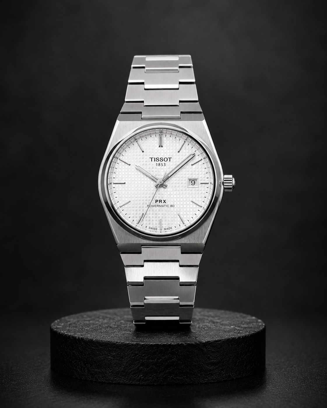 Tissot PRX Powermatic 80 (White Waffle style dial)